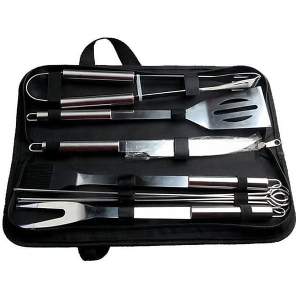 Grillutstyr - TEMPSA - Sett med 10 - Rustfritt stål - Middels størrelse 34 cm - Essensielt for grilling