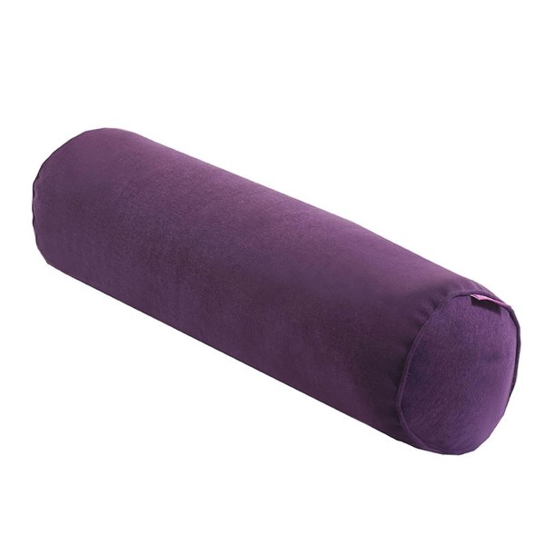 Rund nakkepute i memory foam for lindring av nakkesmerter - sylindrisk pute for nakke, rygg, ben og soving Dark Purple