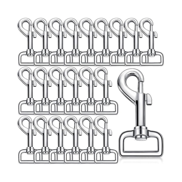 24 stk. drejelige karabinhager til hundeline, flagkrog, spænde, multifunktionel boltkarabinhage til nøglering, kamera osv.