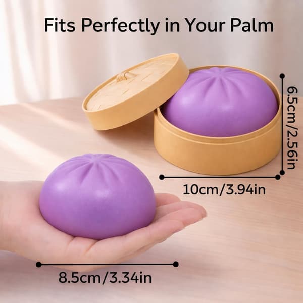 Dumpling Squishies Mystery Box, Blød Dumpling Stressaflastende Sanselegetøj til Voksne Purple-a