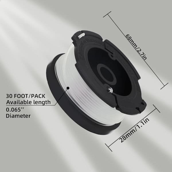 6-pack Ersättningstrimmertråd för Black+Decker STC1820 ST1840 ST5530 ST1823 GLC1823L20[YDE]