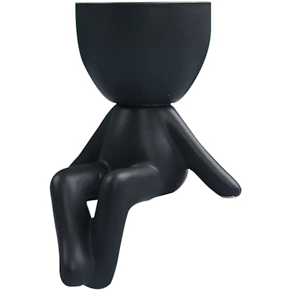 Mini-familie Blomsterpot Menneskelig Form Keramisk Skrivebord Planter Beholder For Sukkulenter Style3