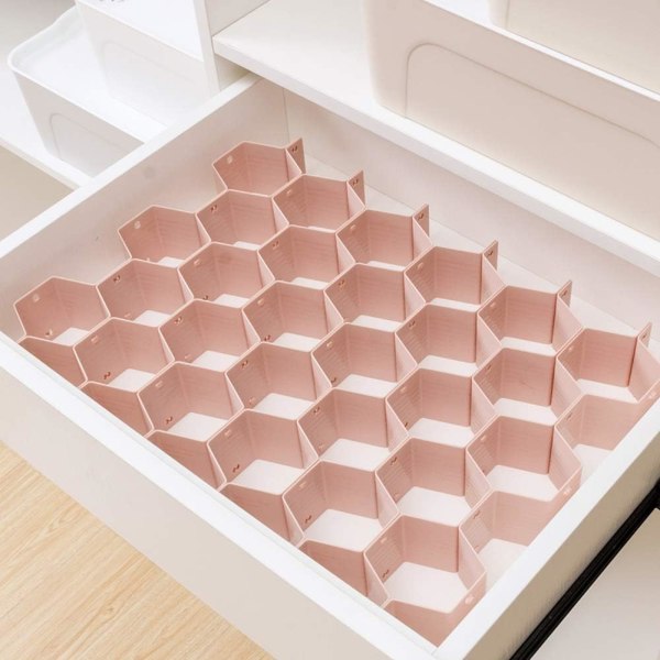 Skuffeskiller Organizer 8 stk DIY Plastgitter Honeycomb Skuffeskiller 4 Pakk
