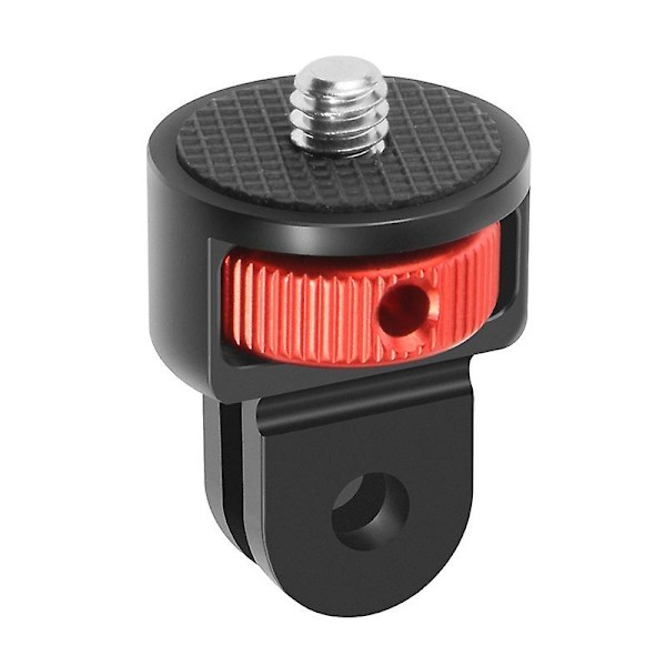 SS45181-A1 Aluminiumlegering 1/4 tums Skruv Stativ Adapter för Insta360 Gopro DJI, 360 Graders Rotation Multicolor Black Red