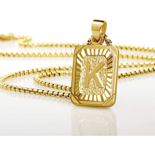 Halsband med initial i guld för kvinnor, halsband med bokstäver i guld 26 stora A-z, halsband med bokstavshänge för kvinnor, halsband med guldnummer för män pojkar fotboll/s