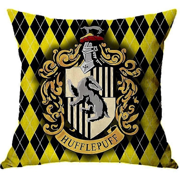 SZTXJ 4 stk Harry Potter Ildbegeret Linputetrekk Trykk Putevar Dekorative Putetrekk Hjem Sofa Seng Dekor 45x45cm