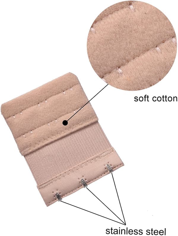 Bh-forlængere Hvid/Sort/Lys beige 3-pak