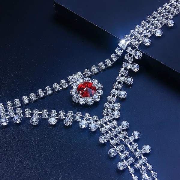 Boho Rhinestone Underkläder Silver Chain Crystal Trosa Bikini G-string Kroppssmycken Tillbehör För Kvinnor Och Flickor