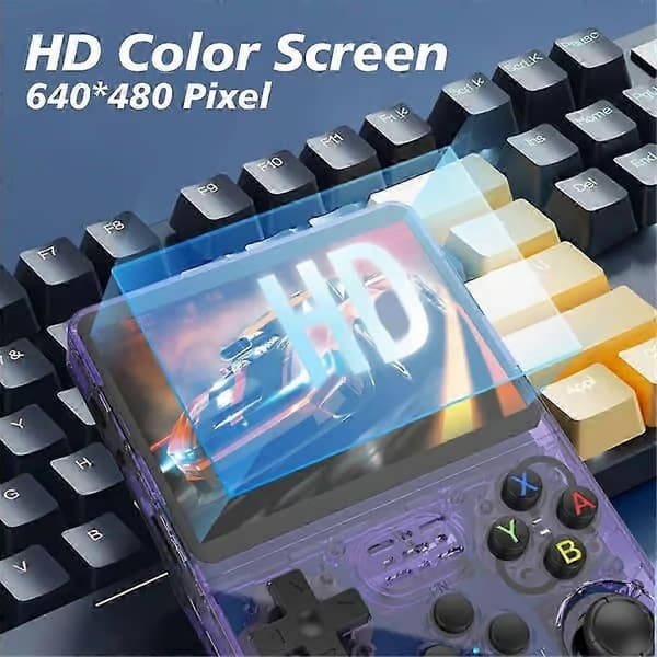 2026 R36S Retro Handhållen Spelkonsol Linux-system 3,5 tums IPS-skärm Bärbar Fickspelkonsol-FF Black