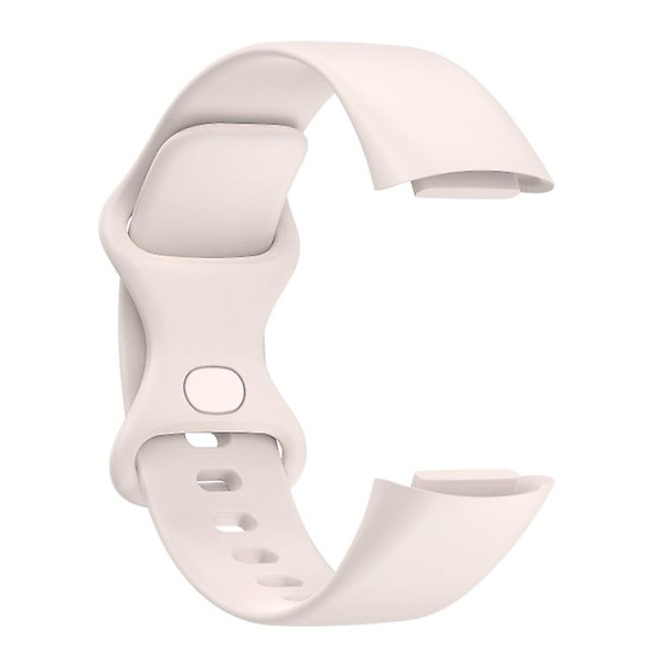 For Fitbit Charge 5 -silikoniranneke Moon White L