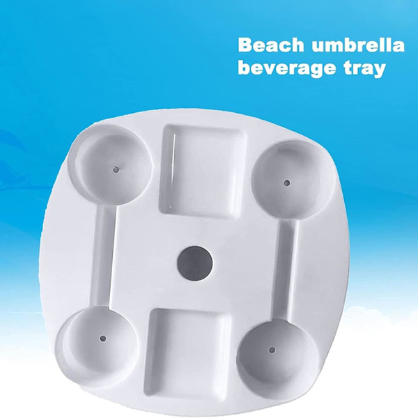 14,5 tommers paraplybrett - Paraplybrett med kopp- og snacksrom | Parasollbordstativ for terrasse, strand, hage, basseng
