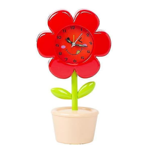 Kreativ Väckarklocka Stereo Digital Tyst Blomma Väckarklocka för Sovrum powder stand