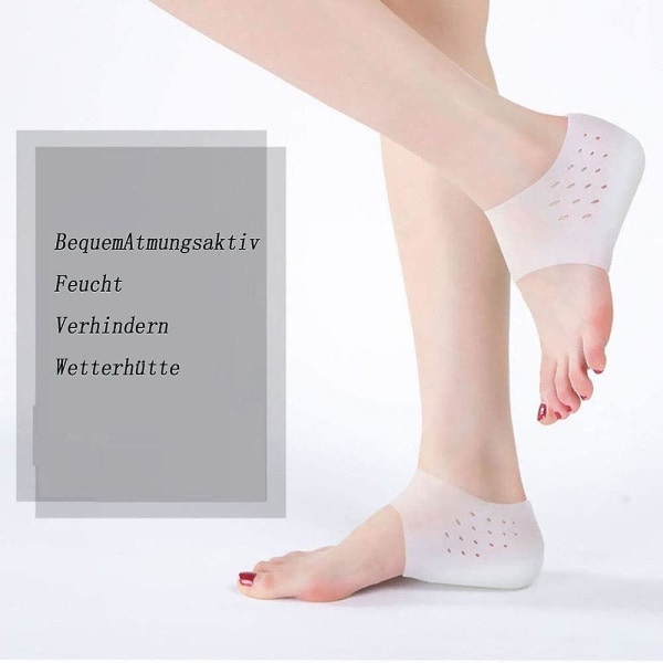 Usynlige højdeforøgende indlægssåler Hælbeskyttelse Indlægssåler Hælspore Indlægssåler Silikonehælsstrømper Usynlige til plantar fasciitis Hælrevner