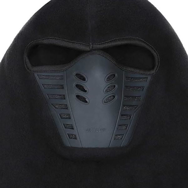 Balaclava til mænd - Airsoft maske - Ansigtsvarmer - Cykeltilbehør - Halsvarmer - Skimaske Balaclava - Ninja maske - One size - Sort