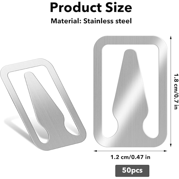 Bokmerker i rustfritt stål, bokmerker i rustfritt stål for bokelsker, mini metallbokmerker i gull og sølv, blandede bokmerkeklips for lesing