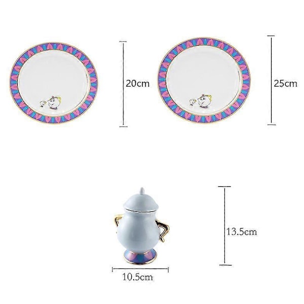 Tegneserie Ny Skønheden og Udyret tekande krus te potte sæt fødselsdagsgave Single Cup