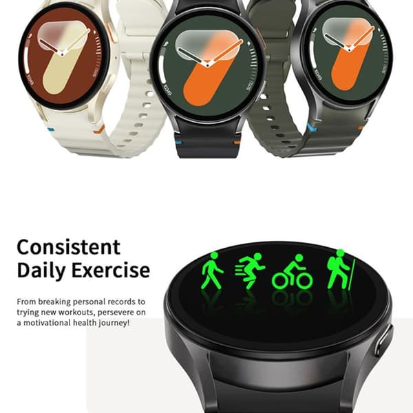 Mini HD Watch7 Smartwatch til mænd og kvinder, Bluetooth, opkald, pulsmåling, sportstilstand - sort
