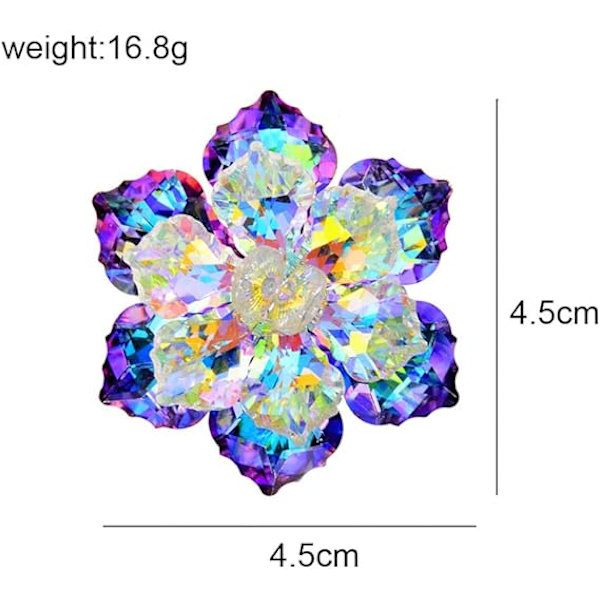 Blomster Brosche Krystal Brude Sikkerhed reversnål Brosche Dame Brosche til Skjorte Hat Cardigan Sweater Tørklæde Dekoration Bryllup Smykker Gave Farverig Tone