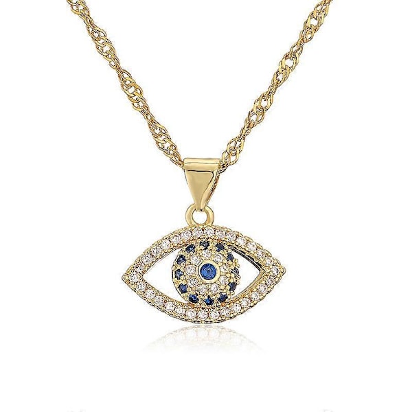 Kristallhalsband med onda ögat, choker, safiröga, hänge, silveröga, chokerhalsband, blå safiröga, chokerhalsband, smycke för kvinnor och