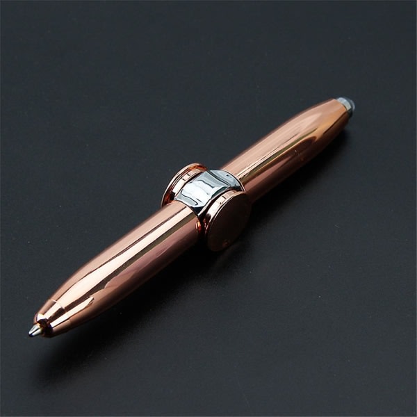 Led Pen Fidget Spinner Pen Stress Relief Toy Led Spinning Ball Pen Multicolor - Rose gold