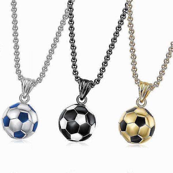 Mode Fotboll Halsband För Att Fira VM Med Justerbar Kedja För Flickor Pojkar Barn Unisex Smycken Med Kedja 1pcsd-,Gg gold black