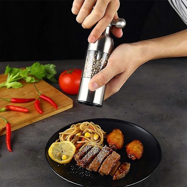 Svartpepparkvarn Saltpepparkvarn Kryddkvarn Kök Kreativa Prylar Peppar- och Saltkvarn Silver 21cm