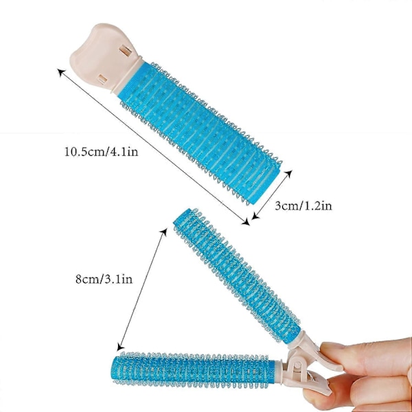 6 stk. Hår Ruller Volumengivende Krøller Rod Clips, Fluffy Lazy Instant Bang Varmefrit Krøl HUZ