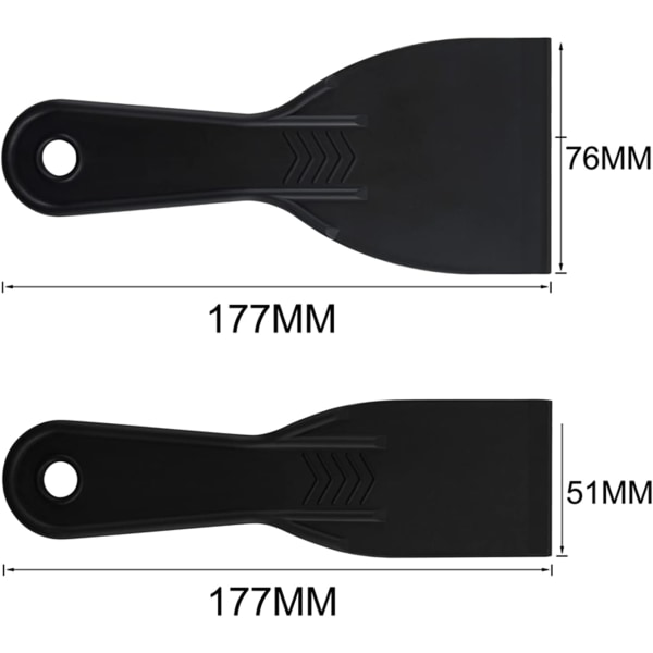 2 stk 3D-utskrift fjerning verktøy, fleksibel harpiks skrape skrapere plast sparkel 3D-skriver tilbehør for 3D-utskrift harpiks fjerning -Svart