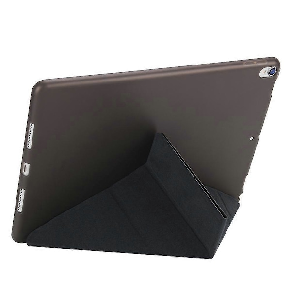 Origami Stativ Lær Smart Etui for iPad Air 10.5 (2019) / Pro 10.5 tommer (2017) Black