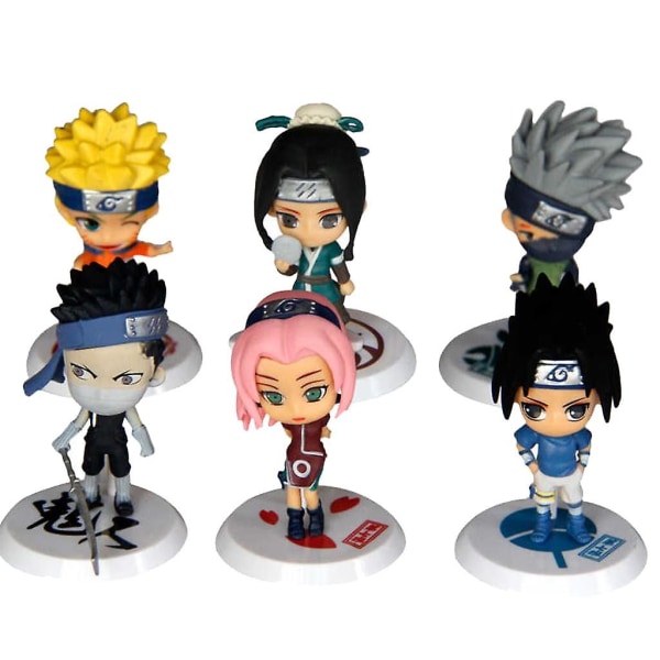 6 stk Naruto actionfigurer