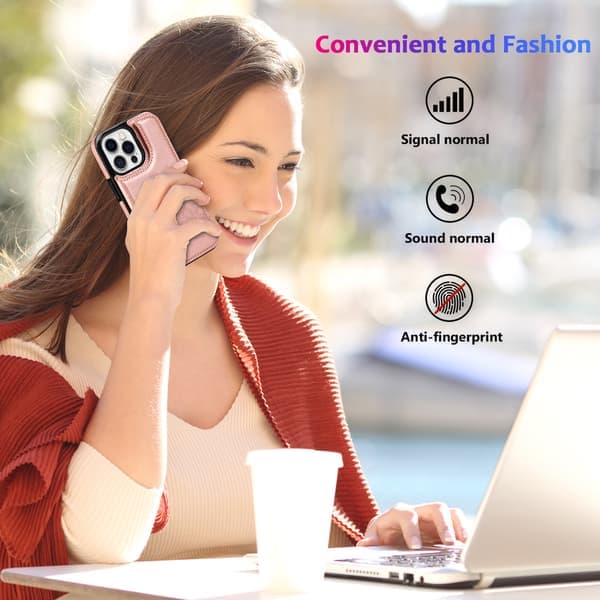 Til iPhone 17 etui med kortholder, blomstermagnetknapper beskyttende pung etui til kvinder til iPhone 17 pink iPhone 17 Pro Max