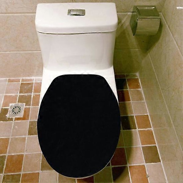 Toalettsitsöverdrag Enfärgat Ultra Plysch Elastiskt Band Halkfritt Material Tvättbart dark gray