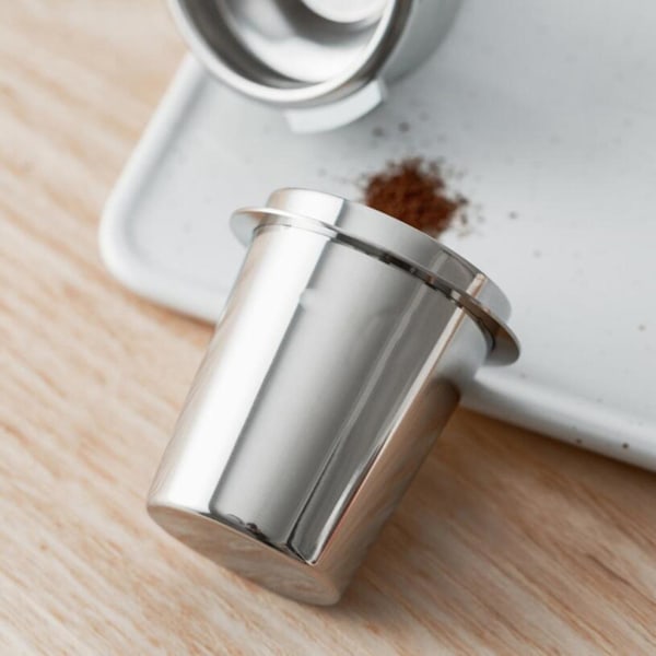 2x Doseringskopp i rostfritt stål Kaffesniffningsmugg Pulvermatare för 58 mm Espressomaskin Portafil