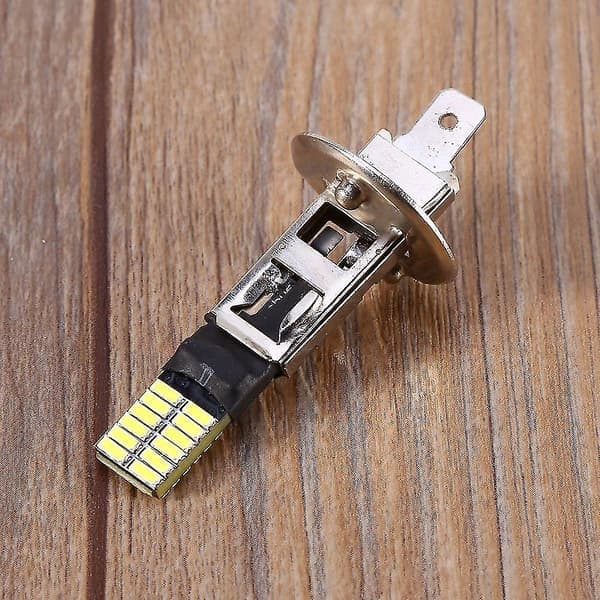 1 X 24-SMD H1 6500k Hvit LED Tåkelys Erstatningspære Tåkelys Kjørelys DRL Xi