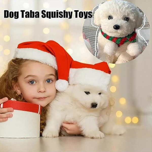 Hundleksaker Squishy att klämma på, Tysta Squishy Fidget-leksaker Hund black