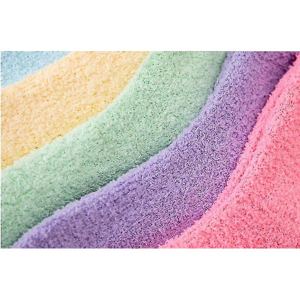 5 Par Damstrumpor Varma Super Mjuka Plyschtofflor Vinter Fluffiga Mikrofiber Crewstrumpor Casual Hem Sov Fuzzy Mysiga Strumpor