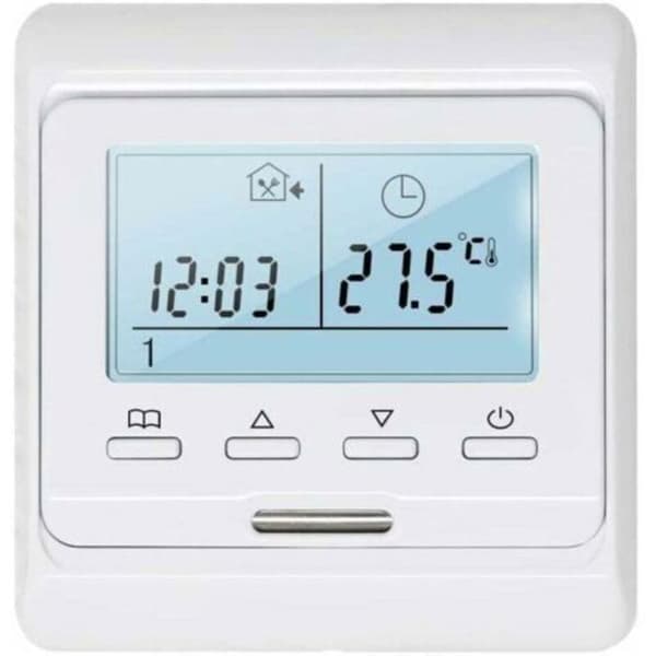DEBUNS 16A programmerbar digital rumtermostat med sensor til elektrisk gulvvarme, præcis styring