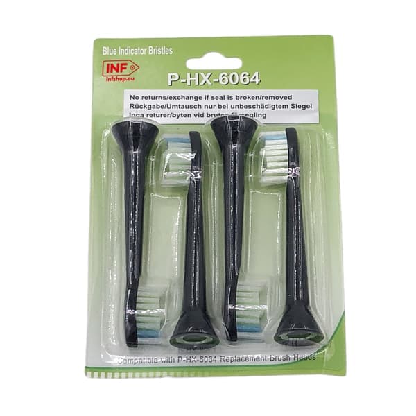 Hammasharjan päät 4 kpl musta Philips HX6064 musta Black