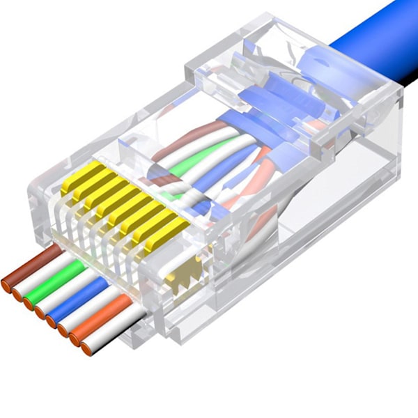 CAT6 CAT5E Verkkopistokkeet Lan-liittimet Cat 6 UTP Ethernet -kristallipistokkeelle Six categories