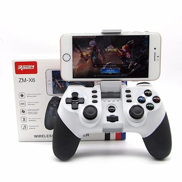 Trådløs Bluetooth-spilcontroller Kompatibel med Iphone Android-telefon Tablet PC-spilcontroller Joystick Gamepad Joypad-gaver White