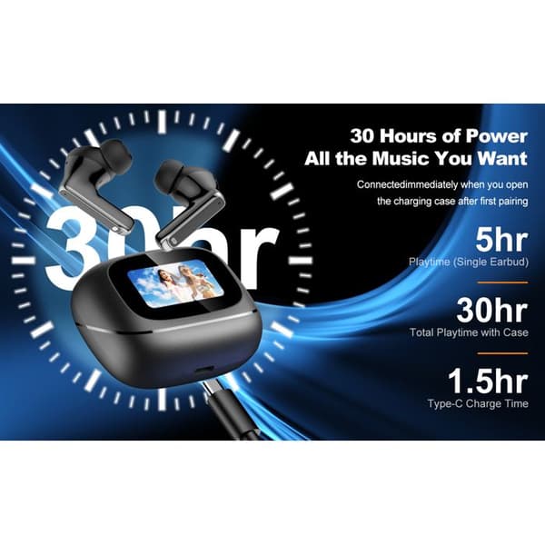 AI Instant röstöversättare – 3-i-1 Bluetooth 6.0 – Stöder 144 språk – 60 timmars batteritid – Svart
