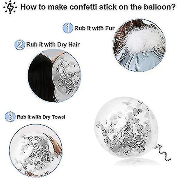 Marinblå Silver Vit Konfetti Ballonger Båge Kit, 120 st 12in 10in 5in Latex Girlang Bågar Kit För Graduation, Födelsedag, Bröllop, Jubileum, Cele