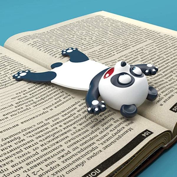 Ihastuttavat kirjanmerkit, hauskat 3D-sarjakuvaeläimet Kirjanmerkit Lukeminen Kirjanmerkit Opiskelijoille Toimistotarvikkeet Luova lahja Ihanteellinen pojille ja tytöille Panda