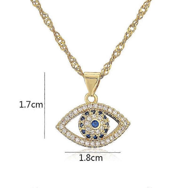 Krystal Ondt Øje Halskæde Choker Safir Øje Vedhæng Halskæde Sølv Øje Choker Halskæde Blå Safir Ondt Øje Choker Halskæde Smykker til Kvinder og