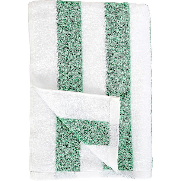Basics Rantapyyhe Cabana-raidalla, merenvihreä, 1 kpl Green