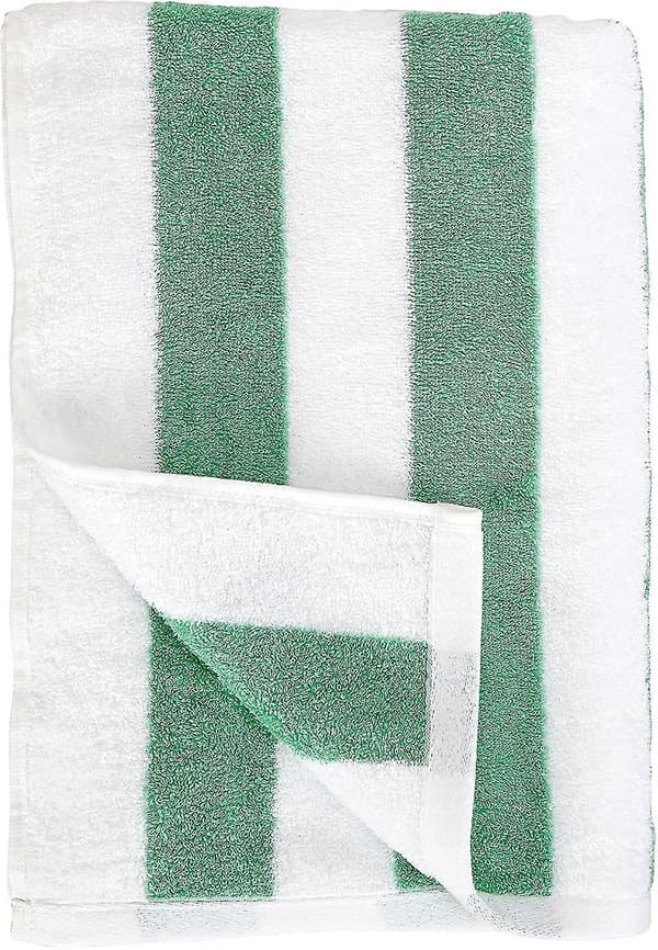 Basics Strandhandduk Cabana-randig, Havsskumgrön, 1-pack Green