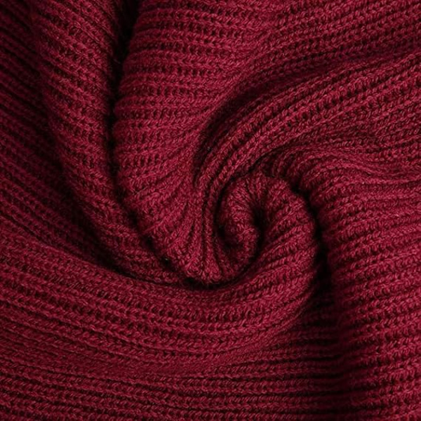 Varm höst- och vinterscarf, unisex enfärgad vinterhals varm stickad garnscarf