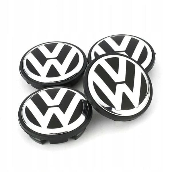 4-pakning - Volkswagen VW senterkopper / navkapsler - Sølv 65 mm 65 mm