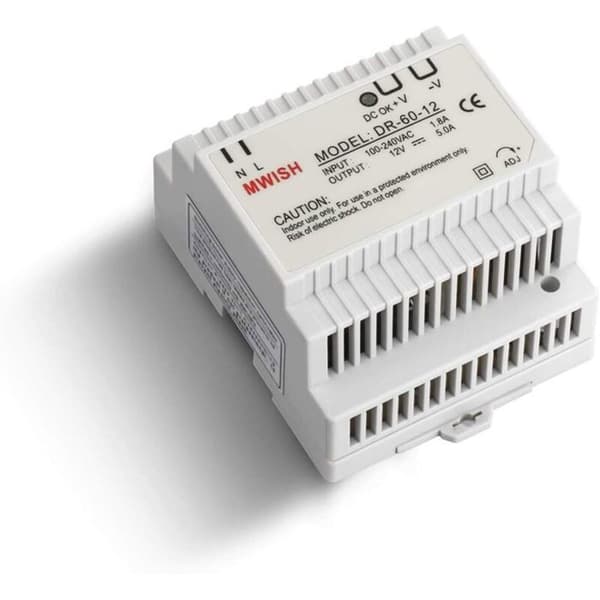 Monoblock transformator video dörrklocka 12V/5A, DR-60-12 100-240V pro för standard 937856mm