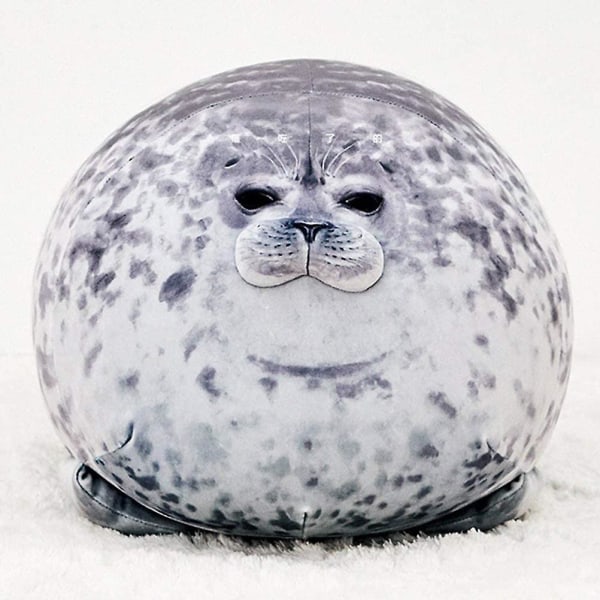 60 cm Seal Animal Tyyny, Chubby Blob Seal Tyyny Söpö Seal Täytetyt Eläin Puuvilla Pehmolelu Tyyny Yhteensopiva Pehmeä Tiiviste Halaaminen Tyyny Grau 30cm